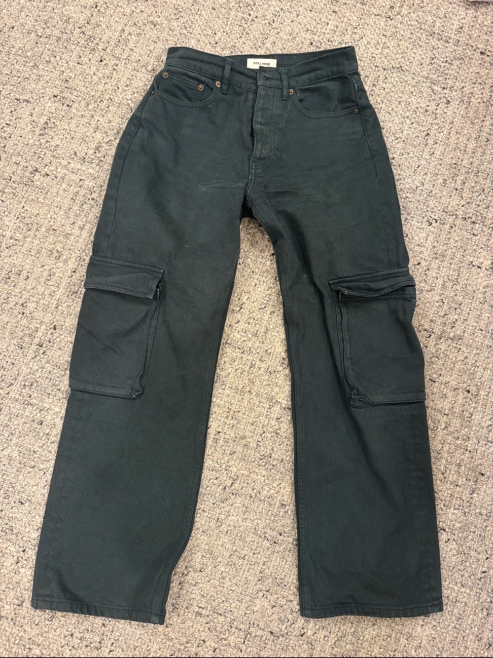 Still here jeans dark green with pockets